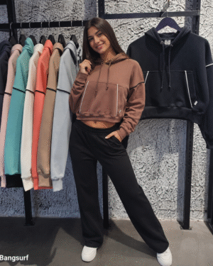 BUZO CROP CON VENA FRISADO